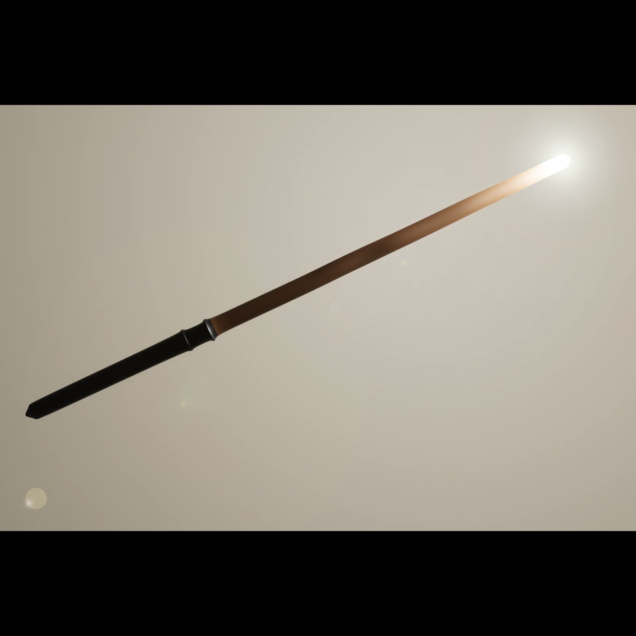 Draco Malfoy's Wand (textured and lumos spell animated) preview image 1